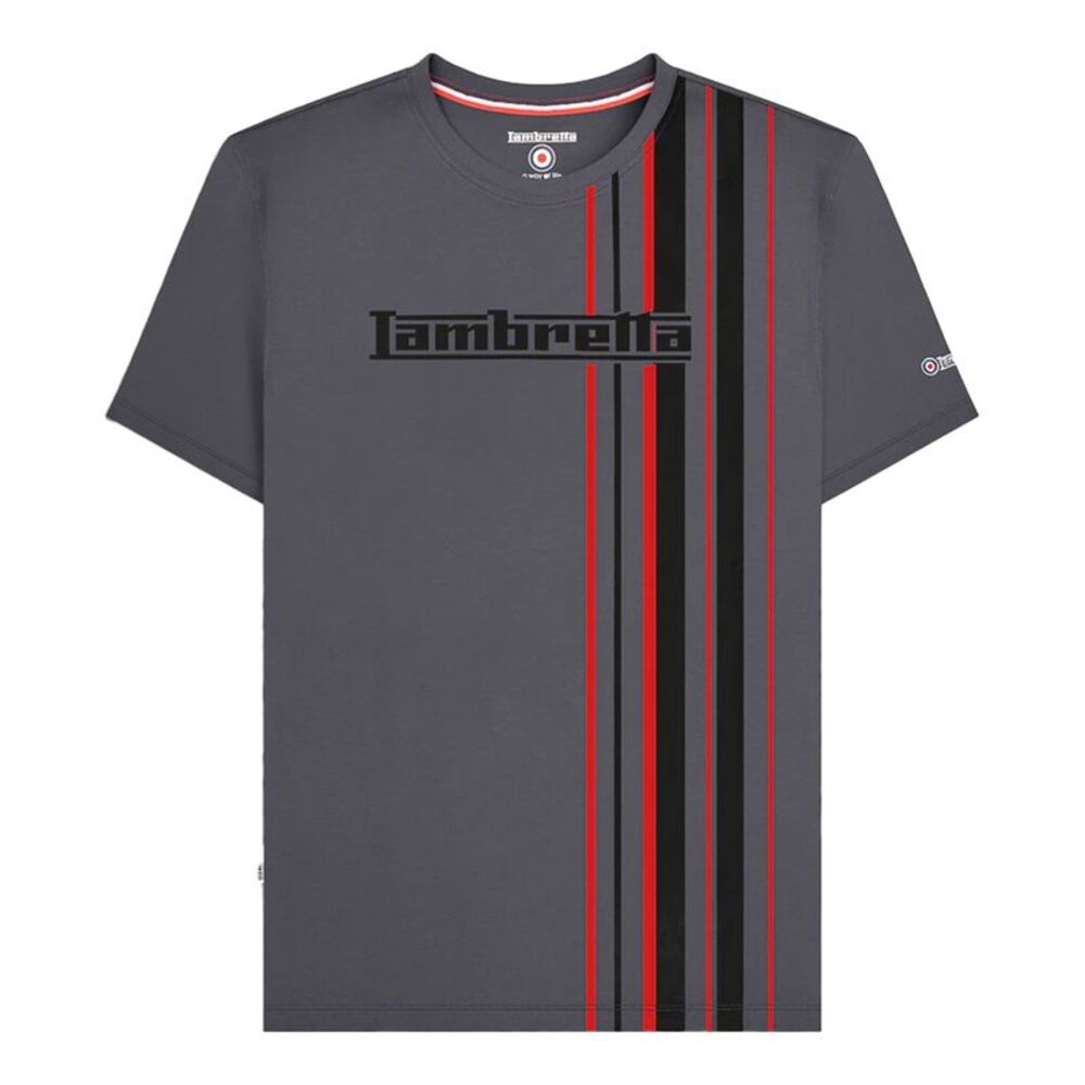 Lambretta Mens Racing Stripe T-Shirt / Iron